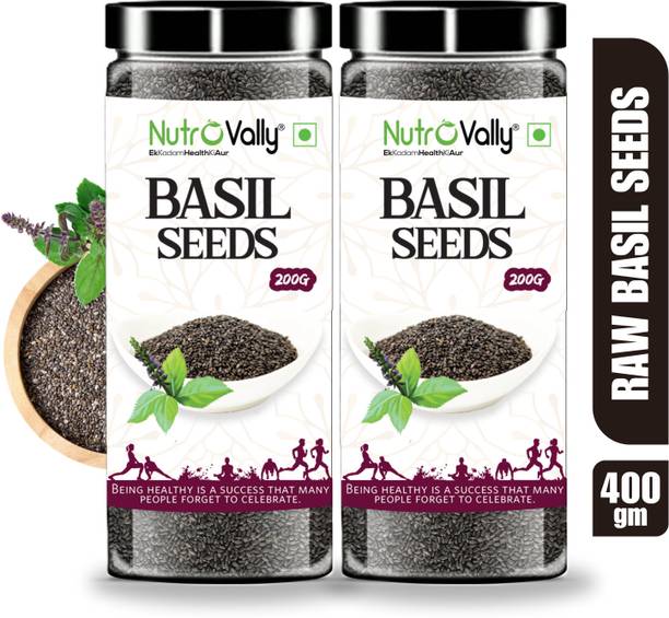 NutroVally Basil Seeds Combo for Weight Loss | Rich in Anti-Oxidants & Minerals | Sabja | Basil Seeds