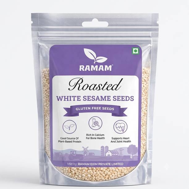 Ramam Ramam Roasted White Sesame Seeds 200g | Healthy Ready-to-Eat Seeds White Sesame Seeds