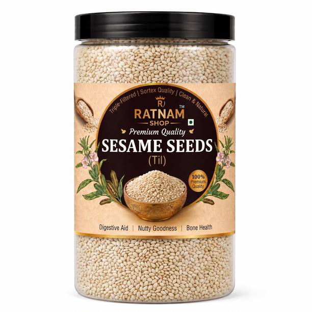 Ratnam Shop Premium Sesame Seeds (PSS) Sesame Seeds, White Sesame Seeds