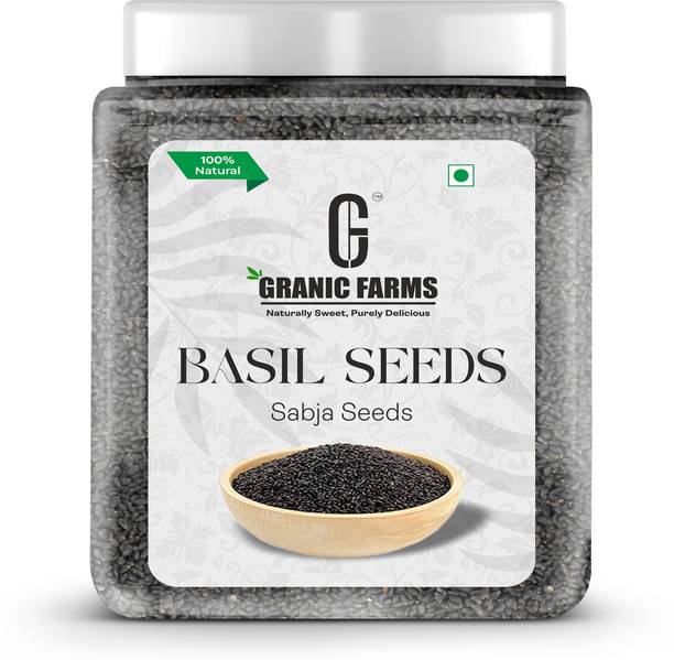 GRANIC FARMS Raw Basil Seeds for weight loss| Sabja Seed, Tukmaria Seeds | Basil Seeds