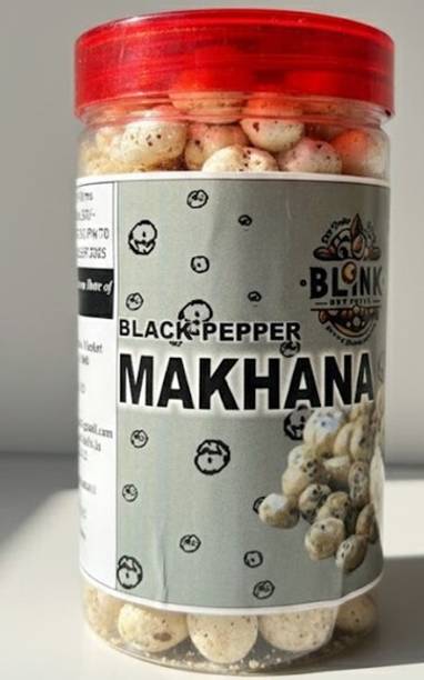 Blink Crunchy Black Pepper Makhana | Roasted Fox Nuts with Bold Pepper Flavour Phool Makhana