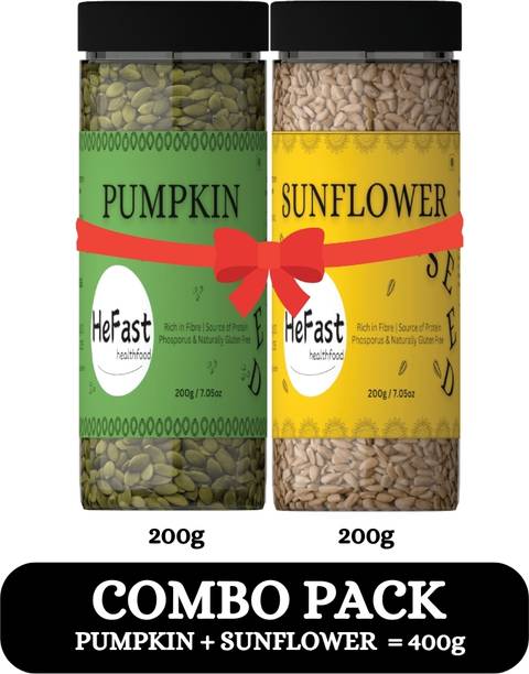 HeFast Seeds Combo Pumpkin & Sunflower for Weight Loss | Healthy Snacking Superfood Pumpkin Seeds, Sunflower Seeds