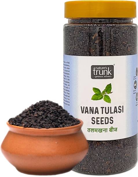 Nature's Trunk Vana Tulasi Seeds/Talmakhana Seeds for Weight Loss, Hair Growth Assorted Nuts