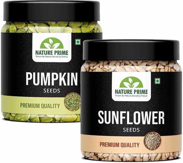 Nature Prime Raw Pumpkin Seeds - 250g and Sunflower Seeds - 250g | Immunity Booster | Pumpkin Seeds, Sunflower Seeds