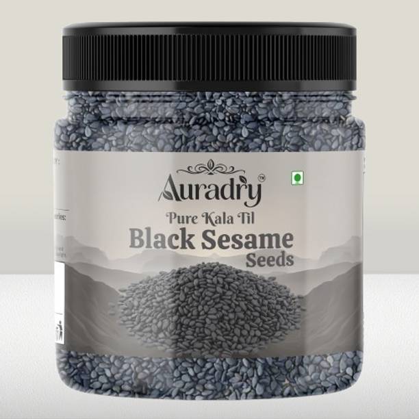 Auradry Premium Black Sesame Seeds | Kaala Til, Natural & Unpolished Superfood Black Sesame Seeds