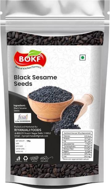 BOKF BOKF Premium Quality Black Sesame Seeds , Kala Til Sesame Seeds