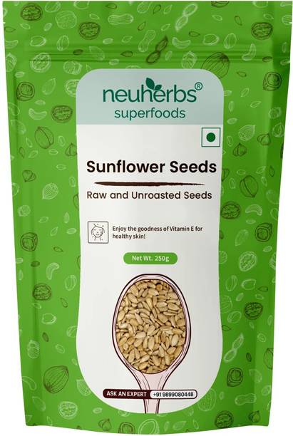 Neuherbs Raw & Unroasted Organic Sunflower Seeds | Source Of Omega-3 | Sunflower Seeds