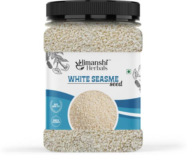 HIMANSHI HERBALS White Sesame Seeds (Safed Til) | Raw Natural Unroasted Til | Eating & Cooking White Til, White Sesame Seeds