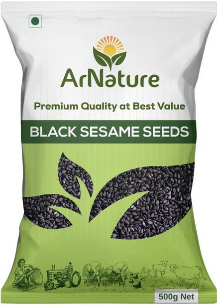 ARNATURE ArNature Raw Black Sesame Seeds | Natural & Unpolished Black kale Til Sesame Seeds
