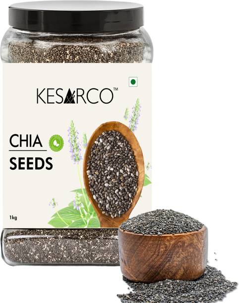 KESARCO Raw Chia Seeds, Natural Superfood for Weight Management, Omega-3 & Fiber Rich Chia Seeds