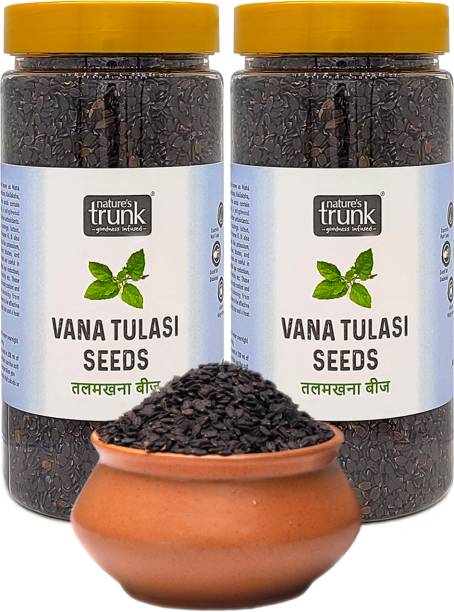 Nature's Trunk Vana Tulasi Seeds/Basil Seeds for Weight Loss, Hair Growth Basil Seeds