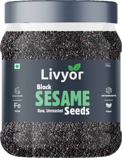 LIVYOR Black Sesame Seeds for eating | Kala Til Sesame Seeds