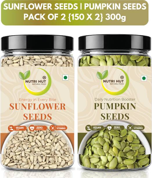 Nutri Hut Super Seeds Combo Pack | 100% Natural & Healthy Pumpkin Seeds, Sunflower Seeds