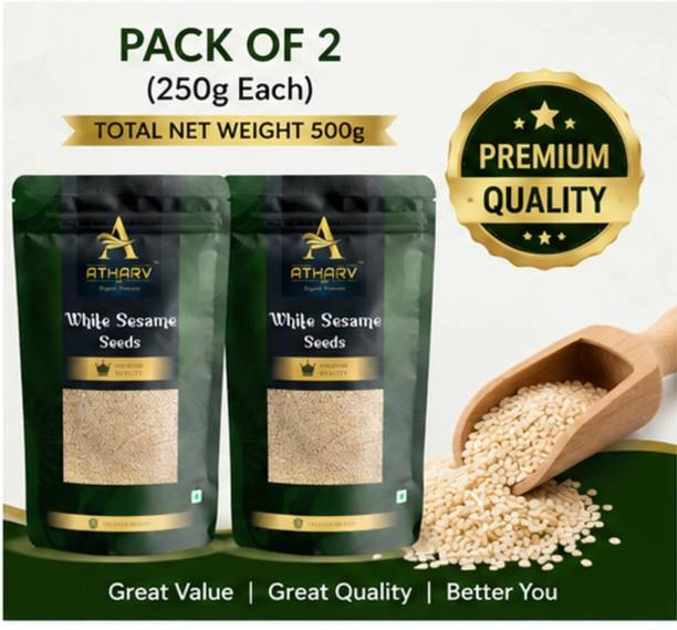 ATHARV White Sesame Seeds No Artificial Additives Rich in Essential Nutrients Sesame Seeds