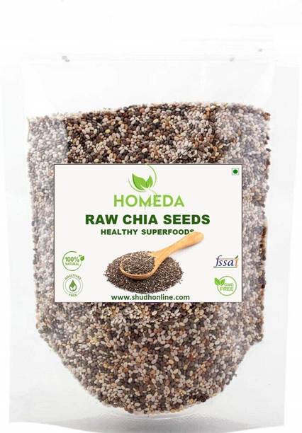 Homeda Organic Chia Seeds for Weight Loss, Skin | Premium, Raw, Unroasted | Chiya, Chea Chia Seeds