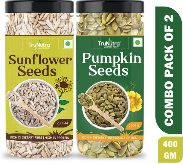 TruNutra Sunflower & Pumpkin Seeds High In Dietary Fiber & Protein Rich Healthy Diet Pumpkin Seeds, Sunflower Seeds