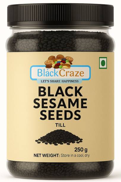 crispcraze Organic Black Sesame Seeds / Black till for Protein , Fiber , Vitamin White Sesame Seeds