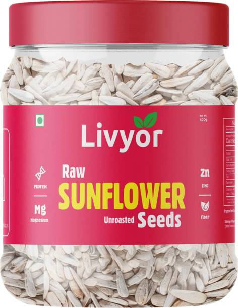 LIVYOR Raw Sunflower Seeds for Eating | High in Protein and Fibers Sunflower Seeds