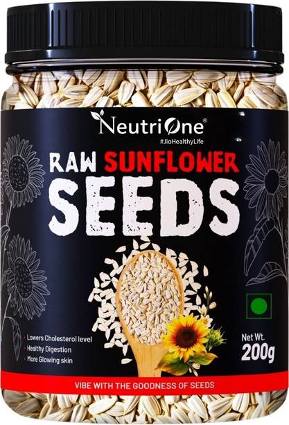 NeutriOne Raw Sunflower Seeds|Enriched with Protein,Fiber,Magnesium & Vitamin E|for eating Sunflower Seeds