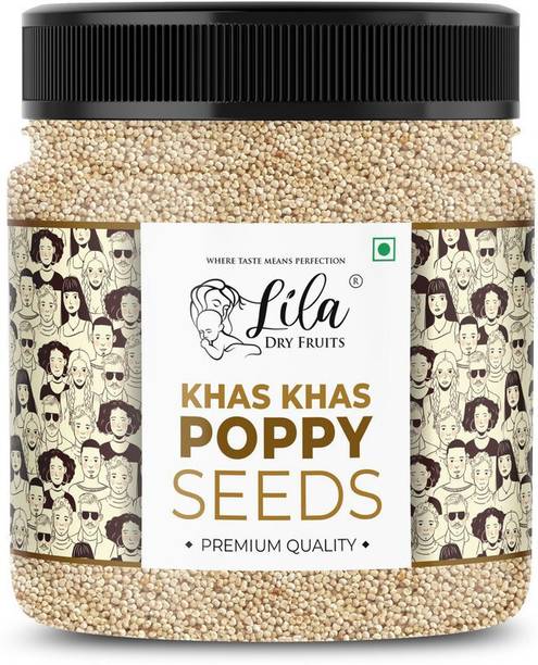 lila dry fruits Premium Natural Poppy Seeds 100gm Jar Pack| Export Quality Khus Khus| Posta Dana Poppy Seeds