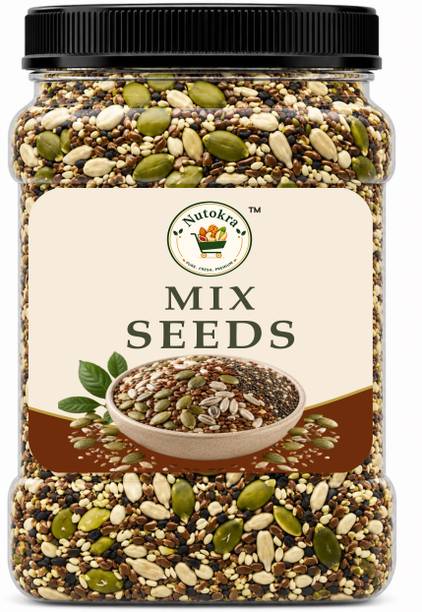 Nutokra Premium Mix Seeds | Healthy Seeds Combo | Chia, Flax, Pumpkin ,Sunflower Mixed Seeds