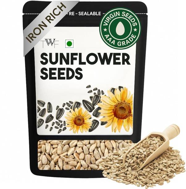 TWF Sunflower Seeds | Mega Crunchy Unsalted | Best Use in Snacking, Baking & Cooking Sunflower Seeds