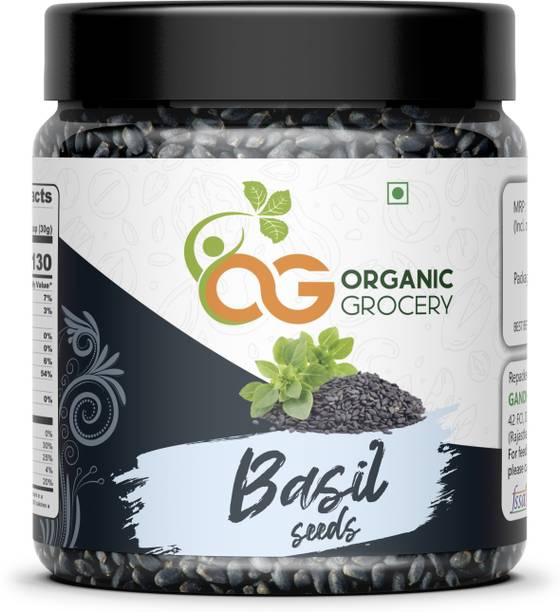 Organic Grocery Raw and Unroasted Premium Basil Seeds for Weight Loss Basil Seeds