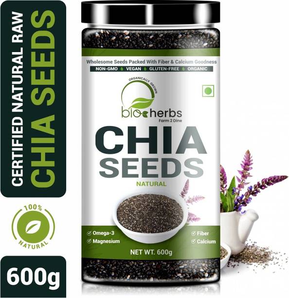 Bioherbs Certified Raw Chia Seeds for Weight Loss with Omega 3 Chia Seeds
