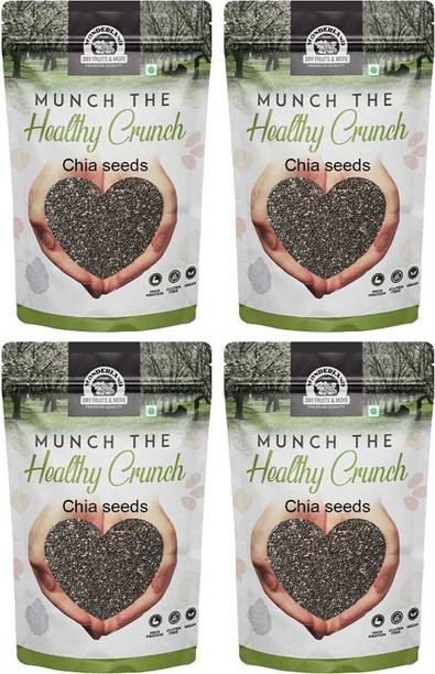 WONDERLAND Foods Premium Quality Raw Chia Seeds 1Kg (250g x 4) Chia Seeds