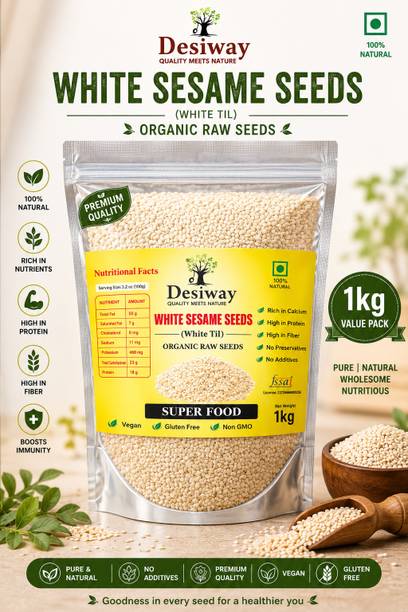 Desiway White Sesame 1kg Sesame Seeds