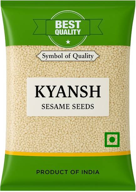 Kyansh White Sesame Seeds Safed Til, High In Nutrient White Til for Eating (250gram) Sesame Seeds