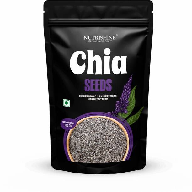 NUTRISHINE Raw Chia Seeds for Weight Loss with Omega 3 , Calcium and Zinc, Fiber Rich Chia Seeds