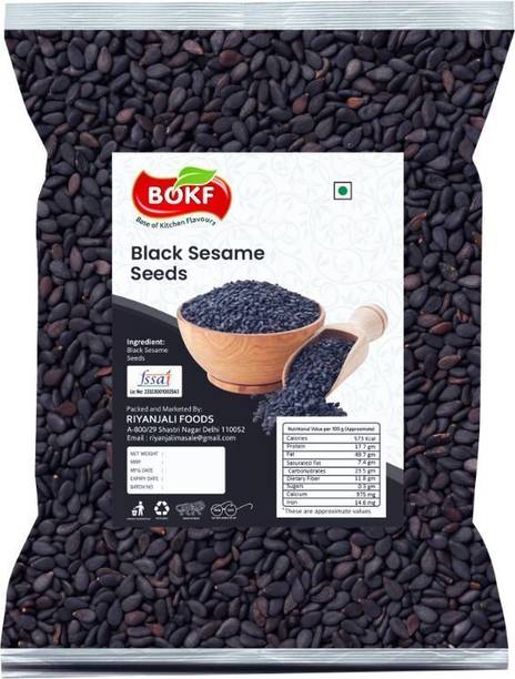 BOKF BOKF Premium Quality Black Sesame | Kala Til Rich In Calcium & Antixiodant - Sesame Seeds