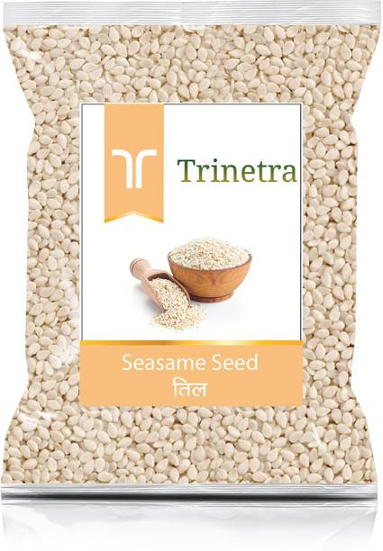 Trinetra Best Quality White Sesame Seed 500gm (Pack of 1) Safed Till / White Till (500 g) Sesame Seeds