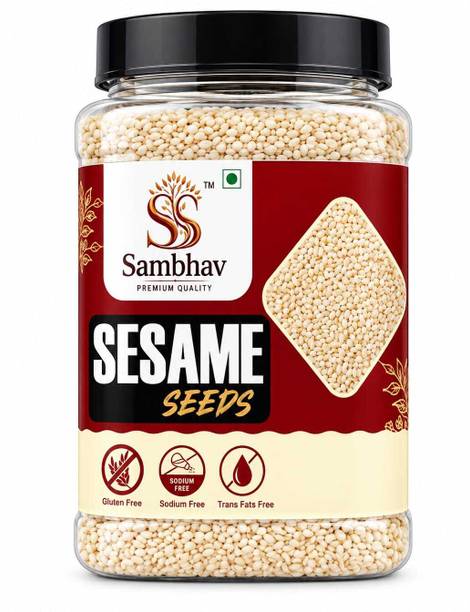 SS SAMBHAV White Sesame Seeds | Safed Til | White Til | Edible Sesame Seeds | Til Beej | White Sesame Seeds