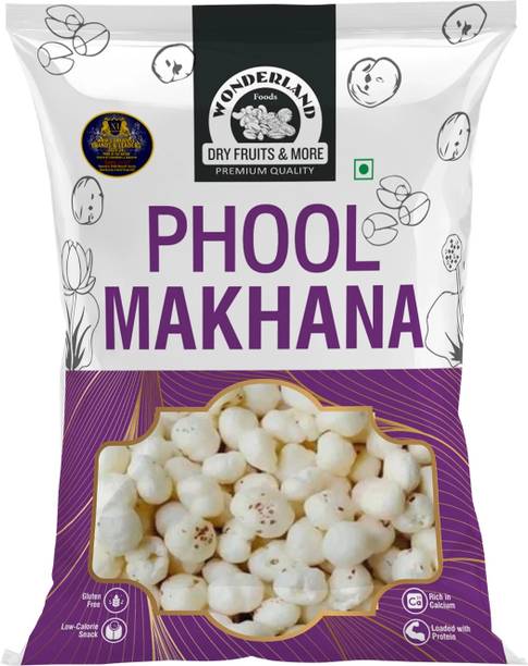 WONDERLAND Phool Makhana 300g | Healthy Snacks | Rich Calcium Phool Makhana Lotus Seeds(Makhana)