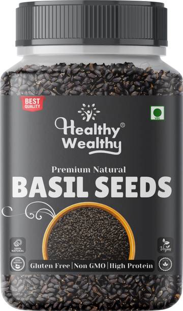Healthy Wealthy Raw Basil Seeds for Weight loss | Sabja Seeds | Tukmaria Basil Seeds