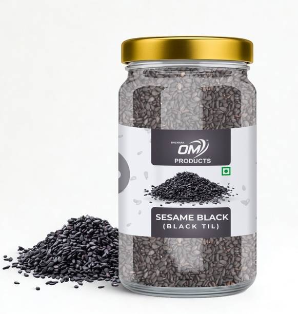 BHILWARA OM PRODUCTS Black Sesame Seeds / Black till for Protein , Fiber , Vitamin Sesame Seeds