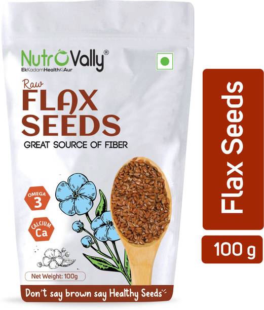 NutroVally Flax Seeds for Weight Loss Rich in Protein, Omega 3 and Fiber with Healthy Heart Brown Flax Seeds