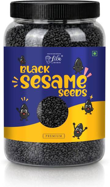 lila dry fruits Kali Til 100 Grams Black Sesame Seeds for Cooking, Baking, Salad Toppings Sesame Seeds