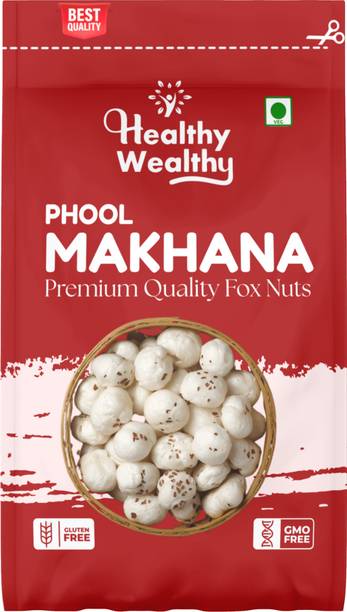 Healthy Wealthy Premium Phool Makhana | Lotus Seeds Puffed Kernels Phool Makhana