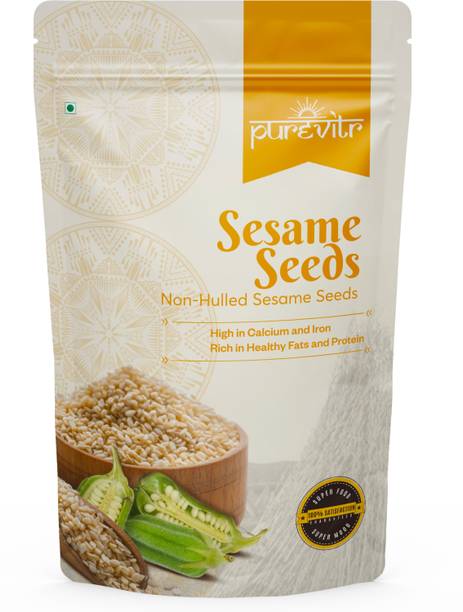 PUREVITR Purevitr White Sesame Seeds (Non-Hulled) | 200g | Pack of 1 Sesame Seeds