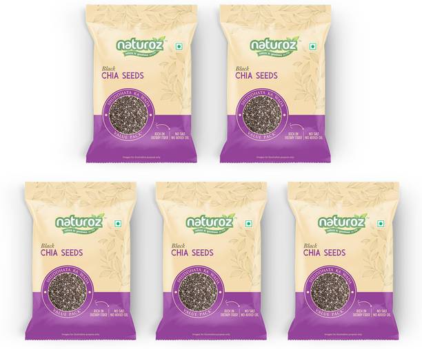 Naturoz Black Raw Chia Seeds | Healthy Declicious Seeds Chia Seeds