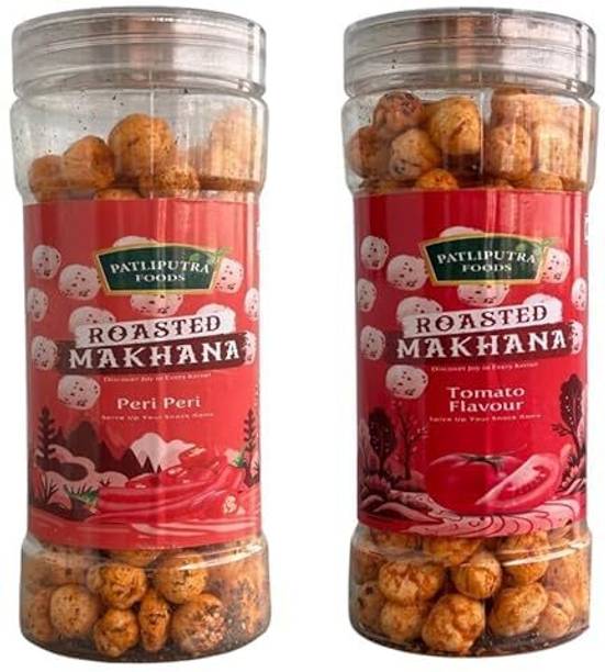 PATLIPUTRAFOODS Roasted Makhana, Peri Peri & Tomato Flavour Healthy Snack Roasted in Olive Oil
