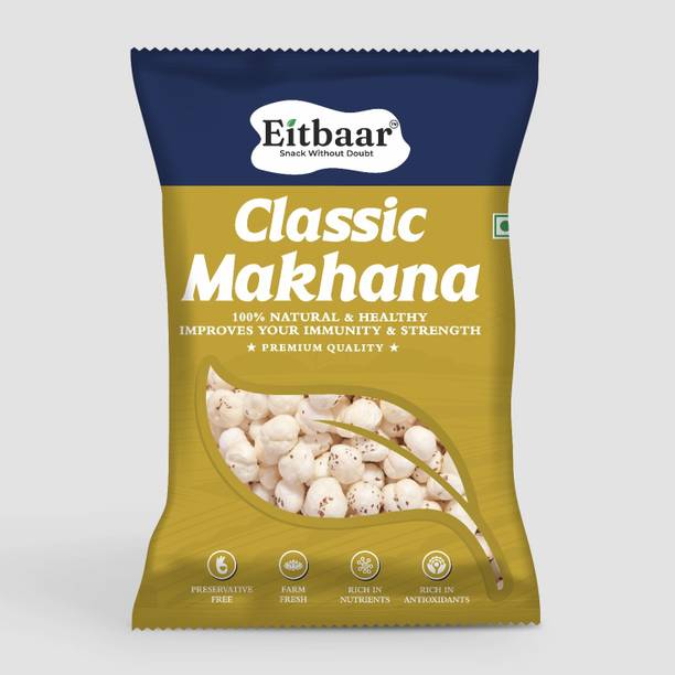 Eitbaar Premium Classic Makhana - Preservative Free & Farm Fresh Lotus Seeds / Foxnut Lotus Seeds(Makhana), Phool Makhana