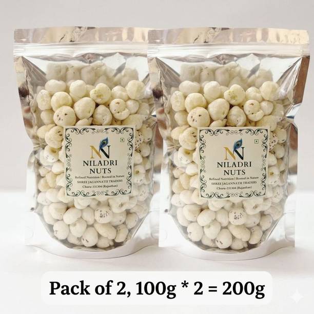 niladri nuts Premium Makhana | Fit for Fasting | Foxnuts | Healthy Snacks Phool Makhana