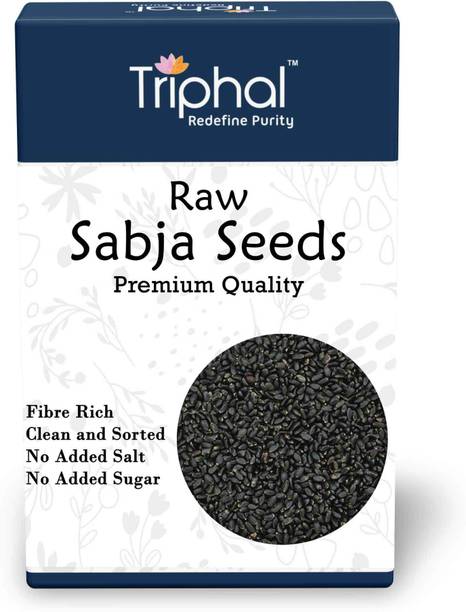 Triphal Raw Sabja Seeds / Tukmaria Seeds | Healthy Edible Basil Seeds
