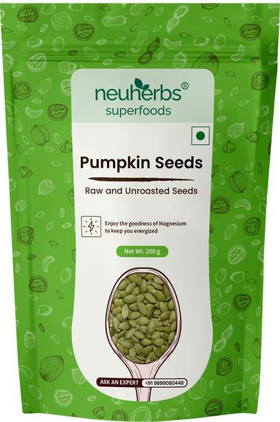 Neuherbs Raw Pumpkin Seeds - Protein and Fiber Rich Superfood, 200 g Pumpkin Seeds