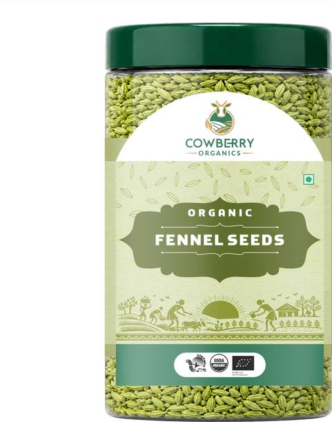 COWBERRY Organic Fennel Seeds 100g | Premium Whole Saunf Saunf Small