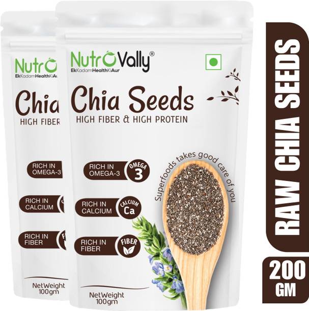 NutroVally - Chia Seeds for Weight Loss | Loaded with Omega-3 & Antioxidants Rich Premium Chia Seeds